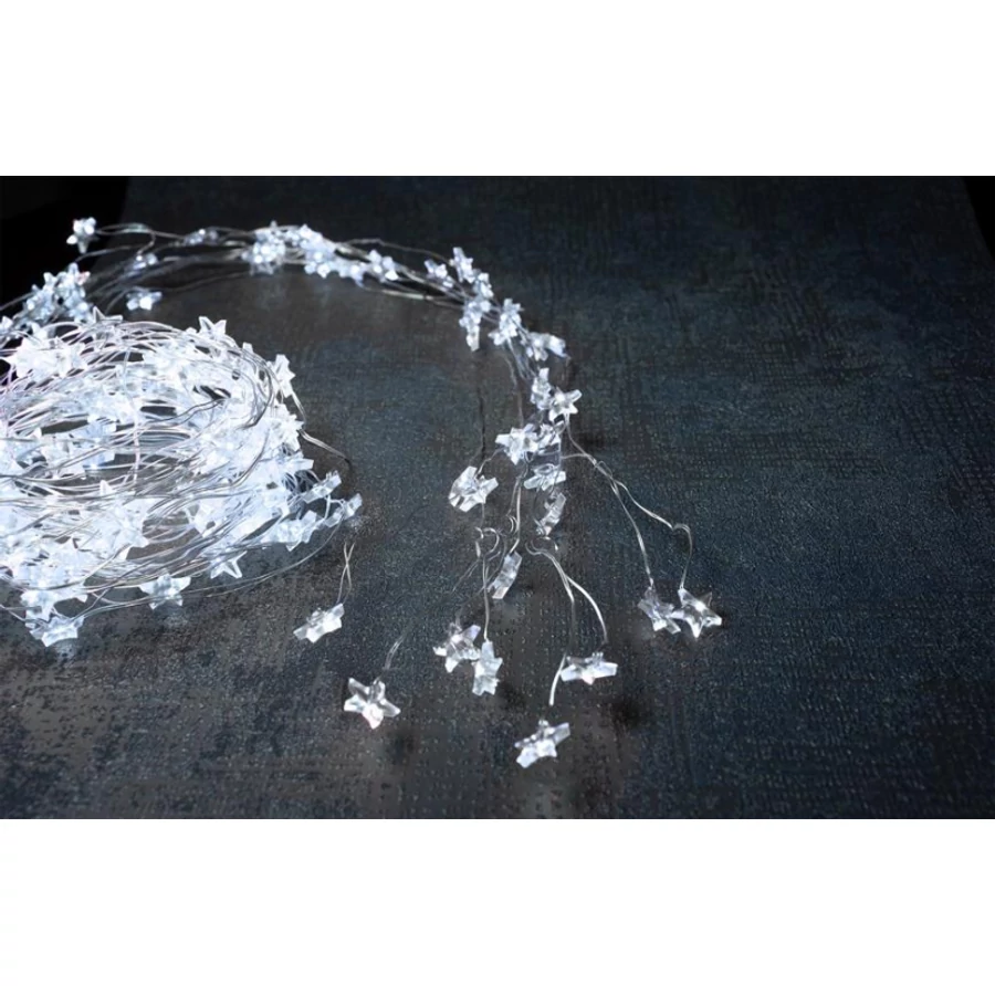 Fényfüzér MagicHome Karácsony Twisted Stars 180S, 180x micro star LED hideg fehér, egyszerű világítás, 23