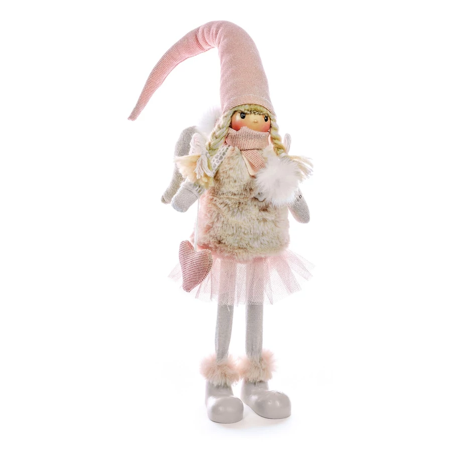 MagicHome karácsonyi dekoráció, Rózsaszín angyal, 28 cm