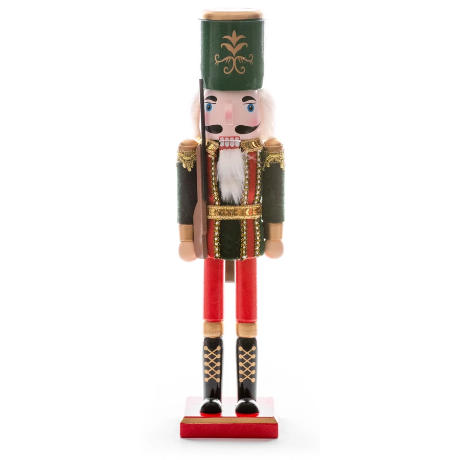 MagicHome karácsonyi szobor Woodeco, Diótörő sapkában, fa