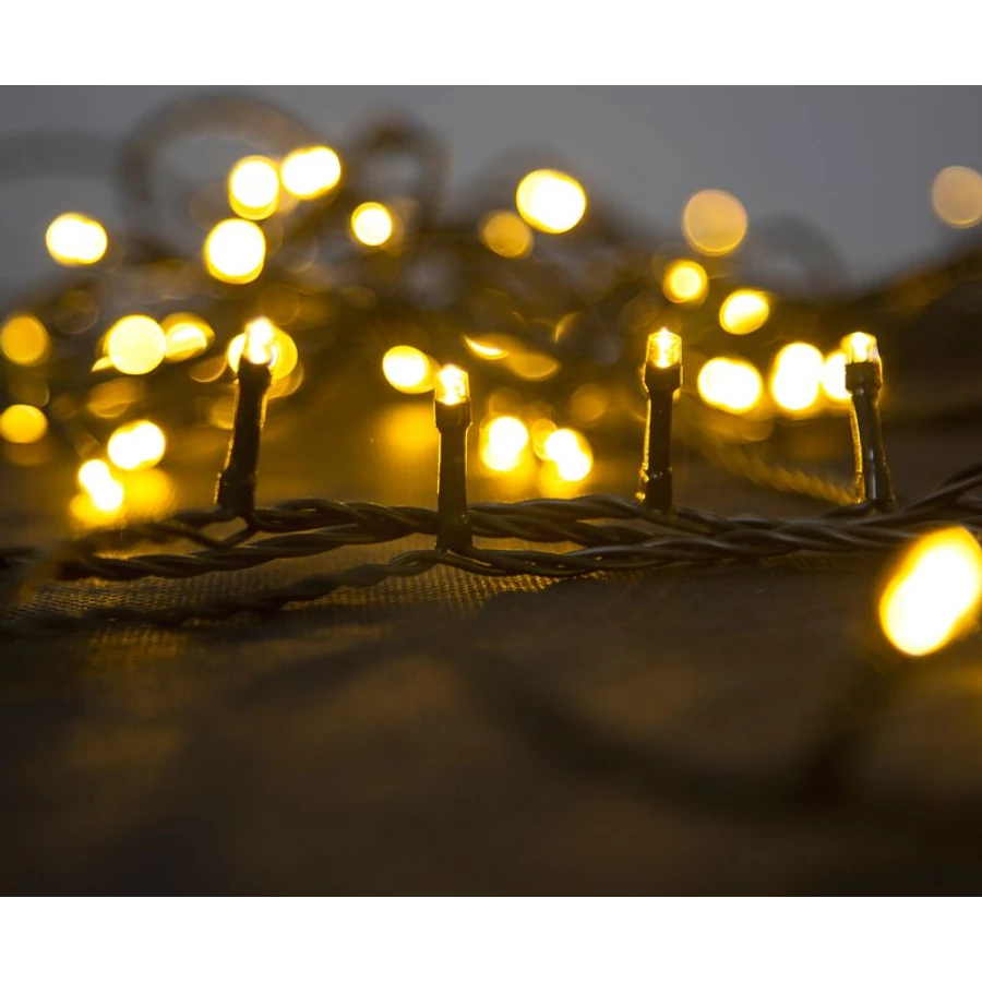 Fényfüzér MagicHome Serpens, 100 LED meleg fehér, 8 funkció, 230 V, 50 Hz, adapterrel, IP 44, kültéri, megv