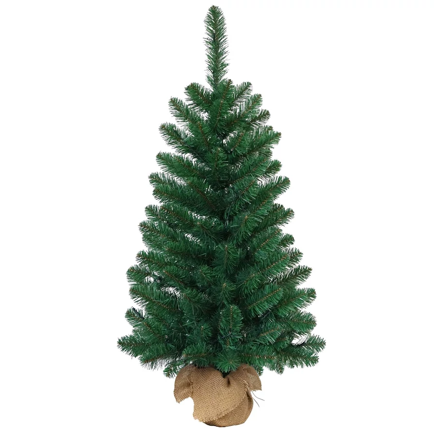 Karácsonyfa MagicHome Karácsony Rudolf, ezüstfenyő jutában, 60 cm