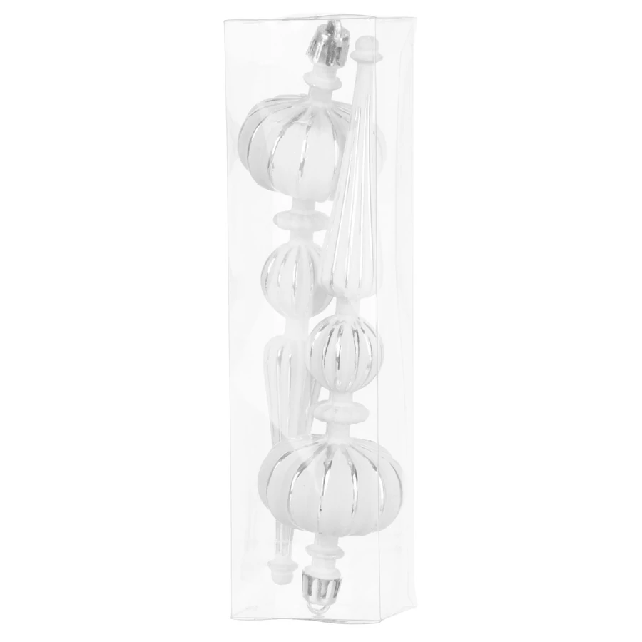 MagicHome karácsonyi dísz, 2 db, 16 cm, ezüst, karácsonyfára