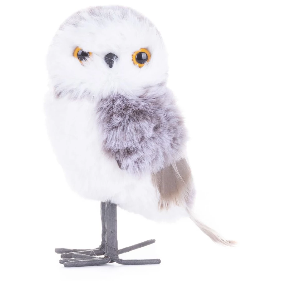 Bagoly MagicHome Karácsony, lila, 13 cm