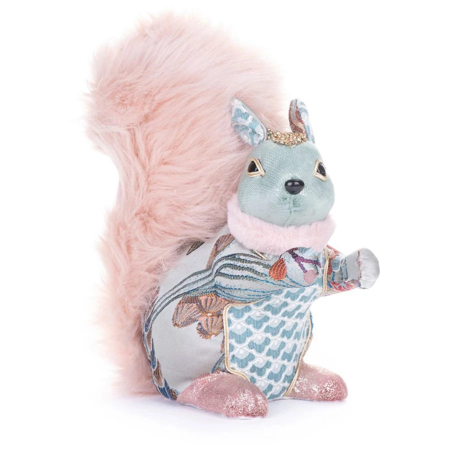 MagicHome karácsonyi dekoráció, Mókus, kék, 22 x 13 x 24 cm