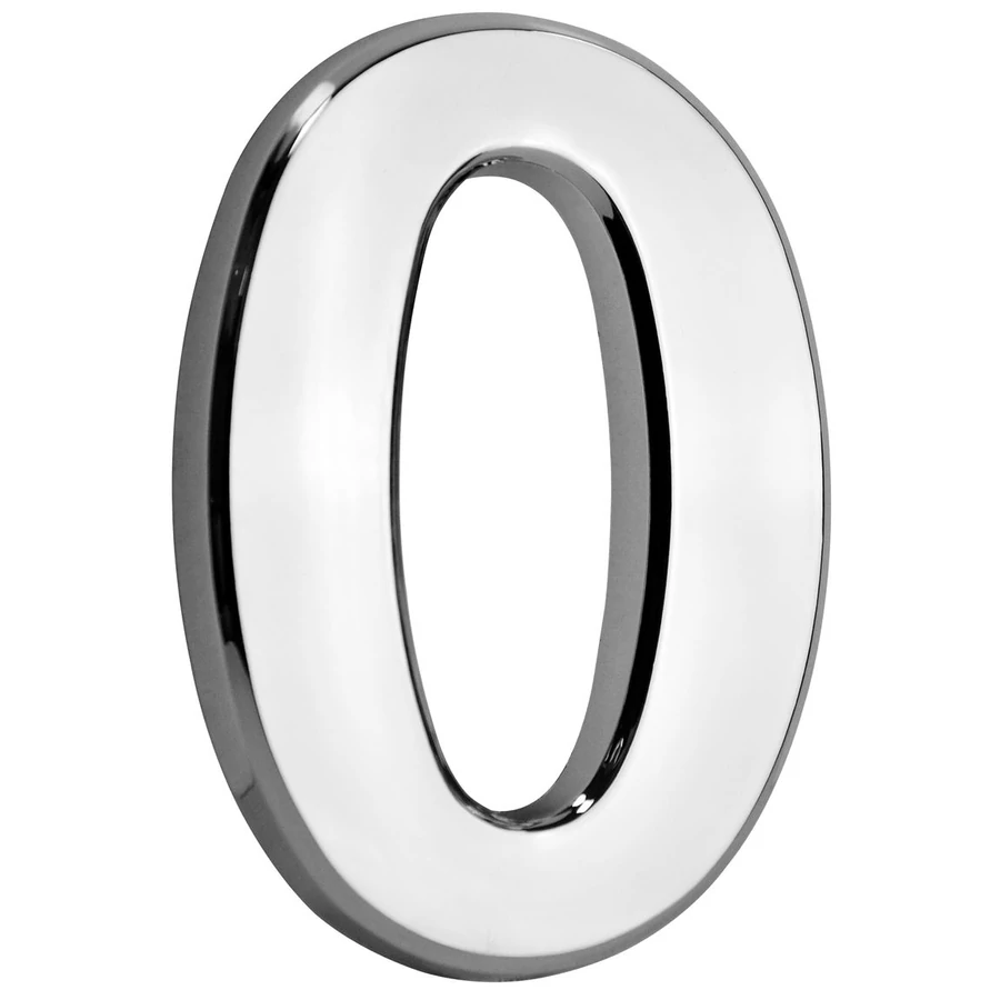 MagicHome '0' házszám, ragasztószalaggal, ezüst, 70 x 100 mm, ABS