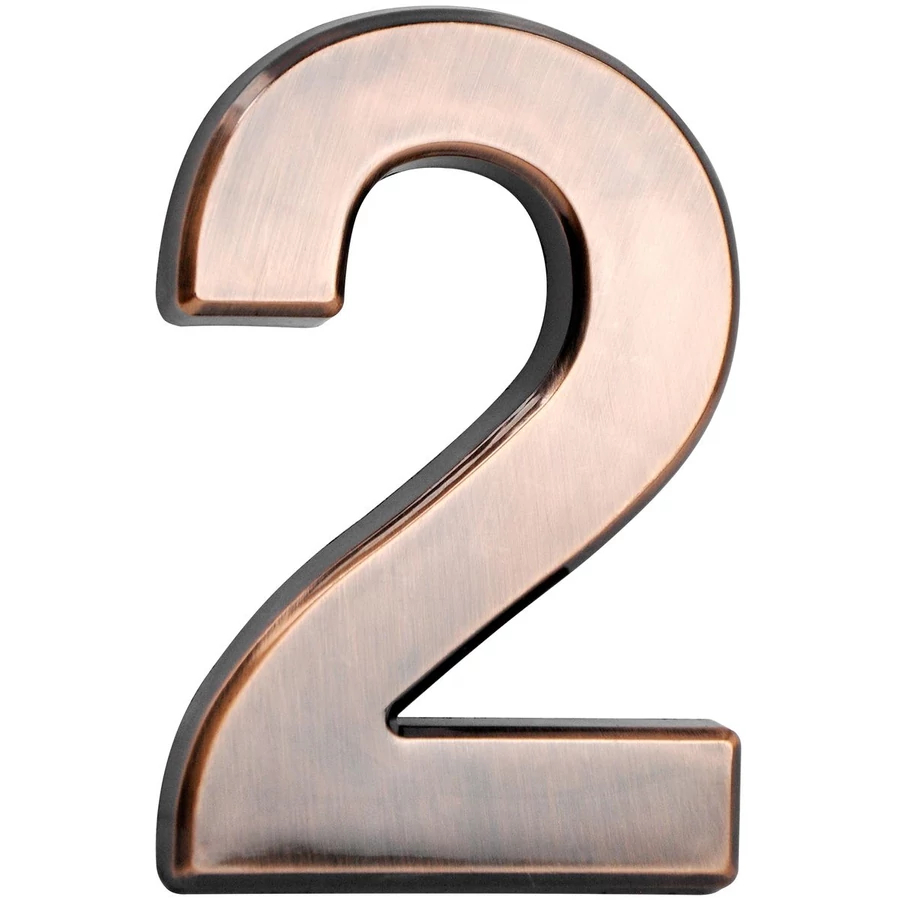 MagicHome '2' házszám, ragasztószalaggal, bronz, 70 x 100 mm, ABS