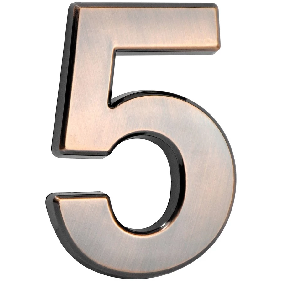 MagicHome '5' házszám, ragasztószalaggal, bronz, 70 x 100 mm, ABS
