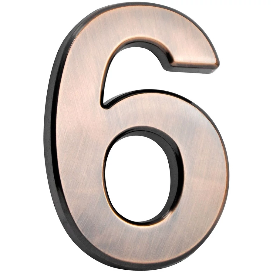 MagicHome '6' házszám, ragasztószalaggal, bronz, 70 x 100 mm, ABS