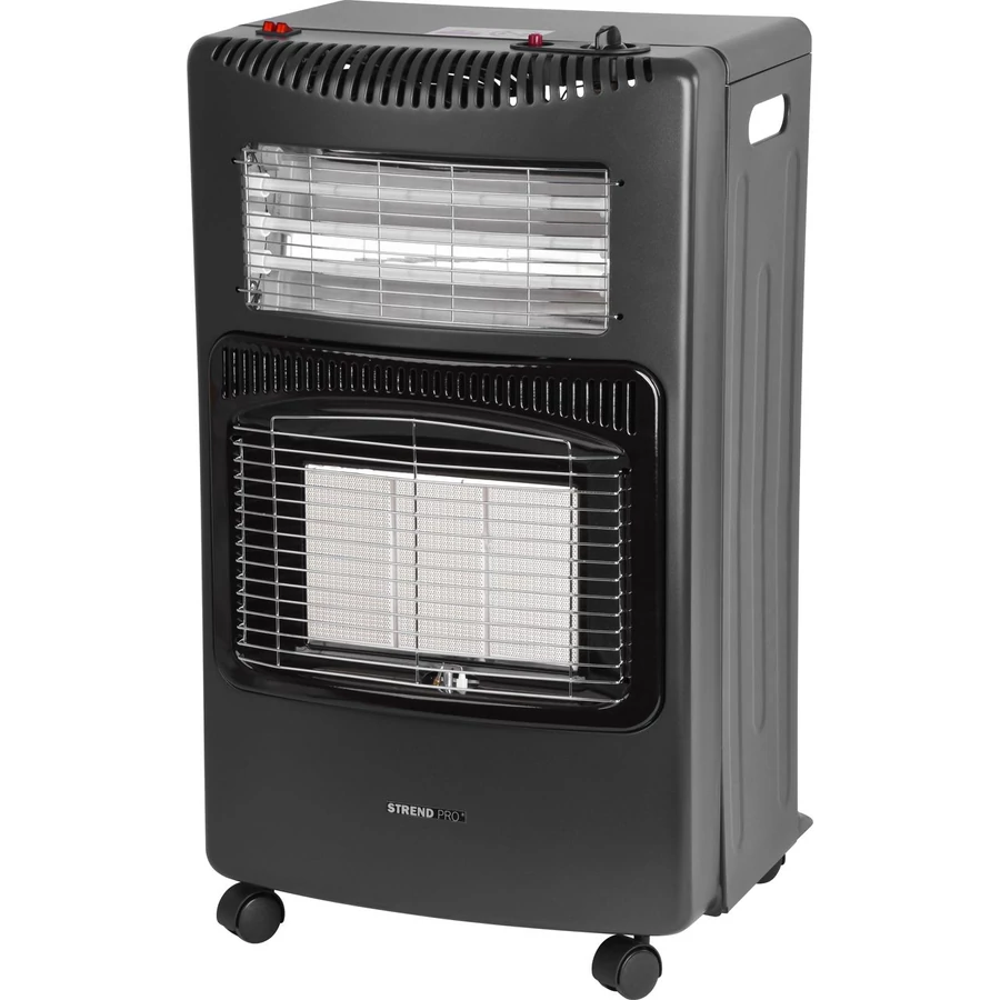 Kombinált gázfűtő Strend Pro LQ-HE01F, 4,2 kW, gáz + elektromos, nyomásszabályozóval és tömlővel