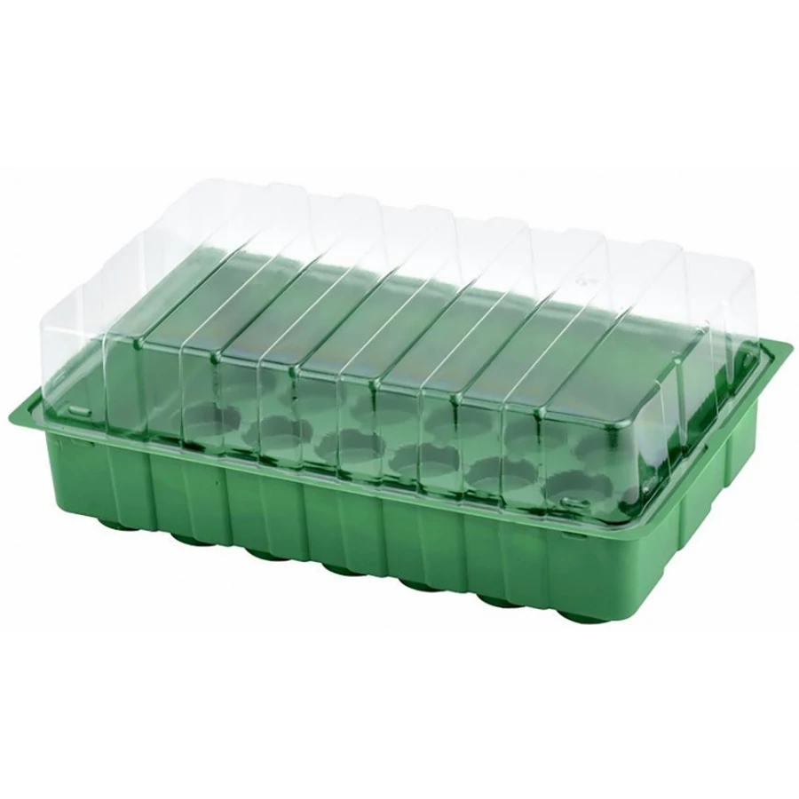 Mini melegágy tetővel, StrendPro, 28 palántához, 35,5x22x7 cm