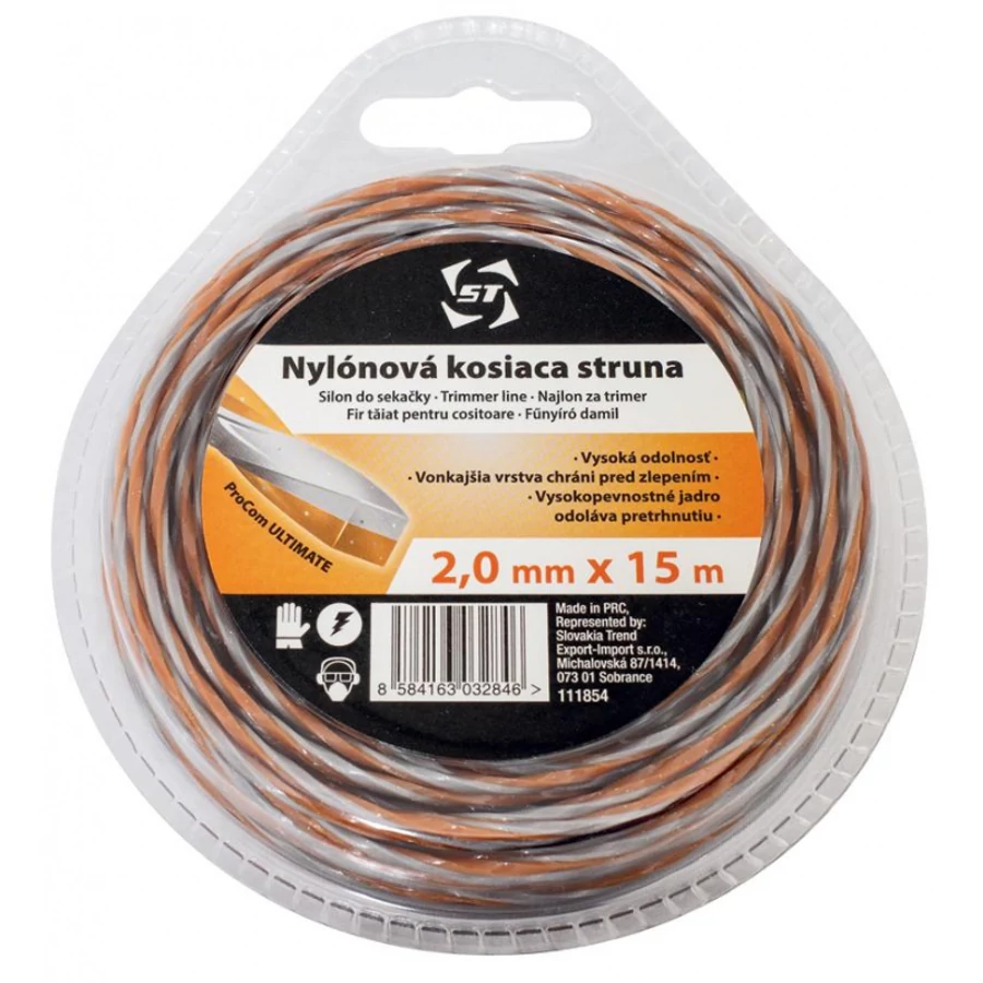 ProCom Ultimate fűnyíró damil 2,4 mm, 15 m, négyszög, csavart